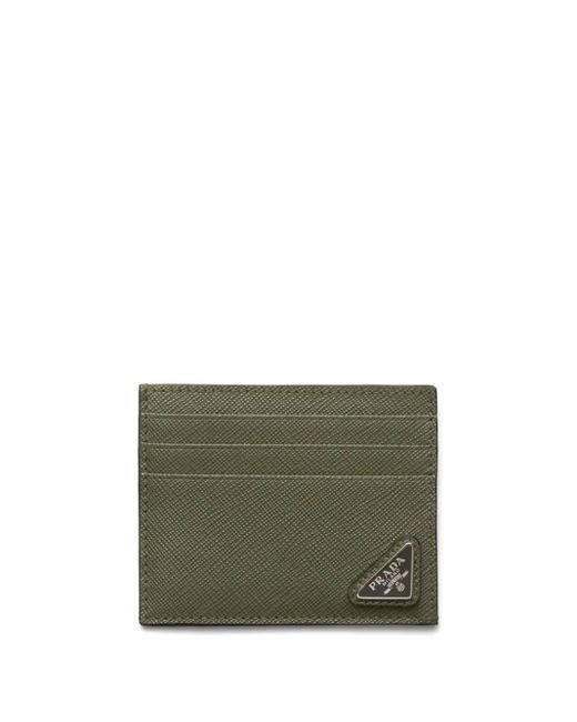 Prada メンズ グリーン サフィアーノレザーカードケース 【公式通販】