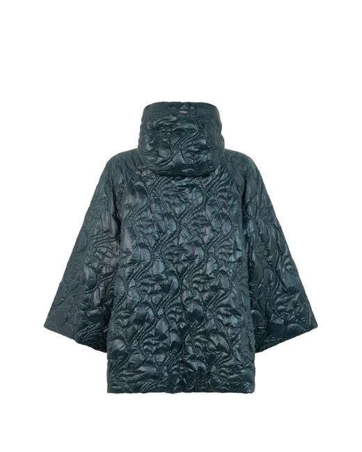 Herno Blue Quilted Wide-Sleeve Jacket