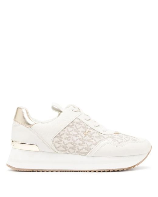 Michael Kors Raina Sneakers Met Plateauzool in het White