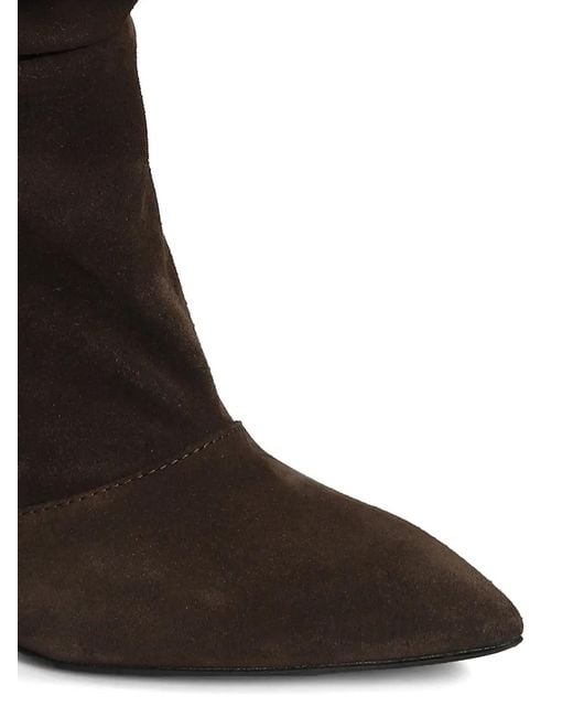 Via Roma 15 Black Draped Pointed-Toe Ankle Boots