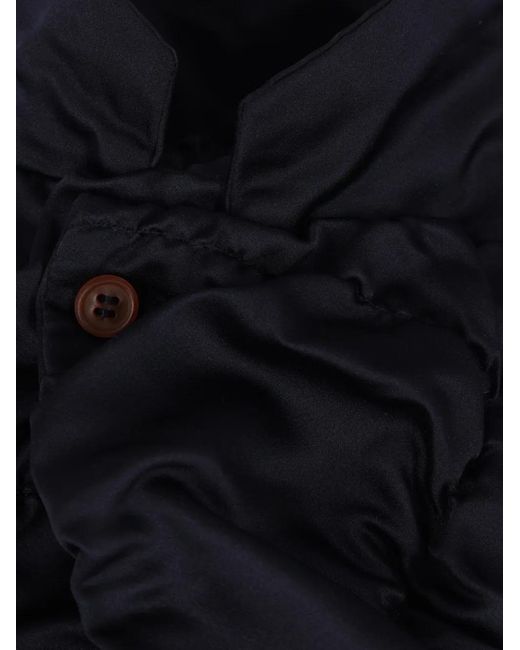 Comme des Garçons Blue Ruffled-Detail Jacket
