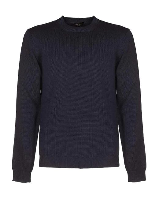 Roberto Collina Blue Pull À Col Rond for men