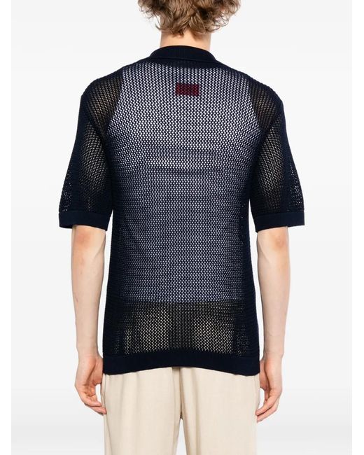 Tagliatore Blue Polo Tilley En Maille À Manches Courtes for men