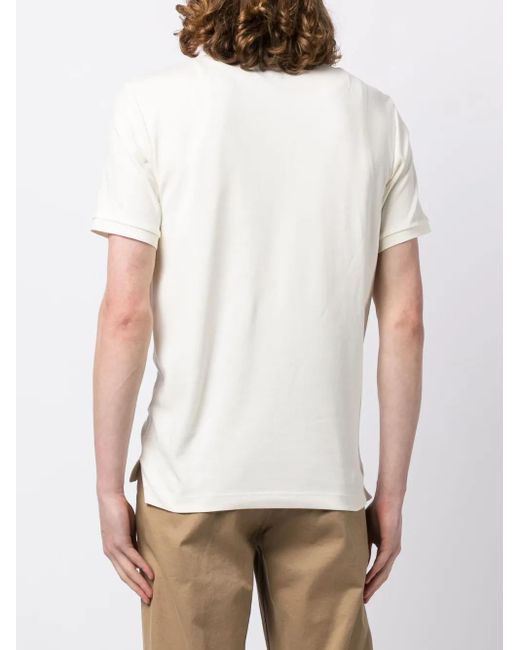 Rag & Bone White Logo-Embroidered Cotton Polo Shirt for men