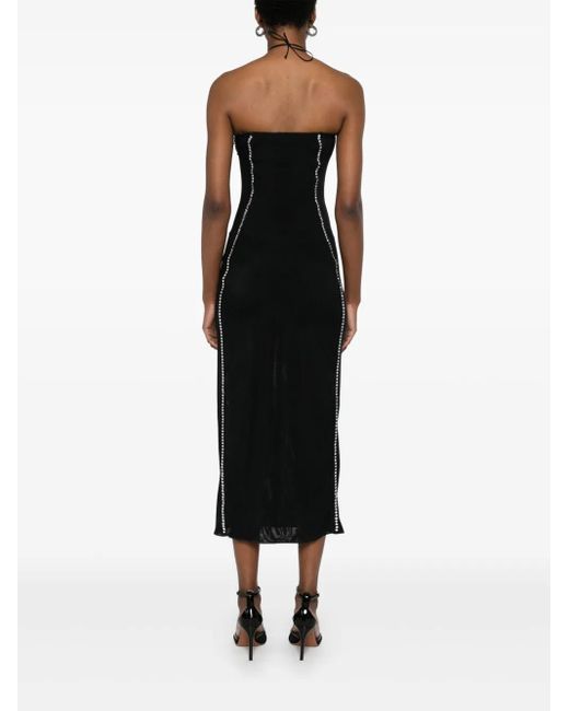 Oseree Black Gem Midi Dress