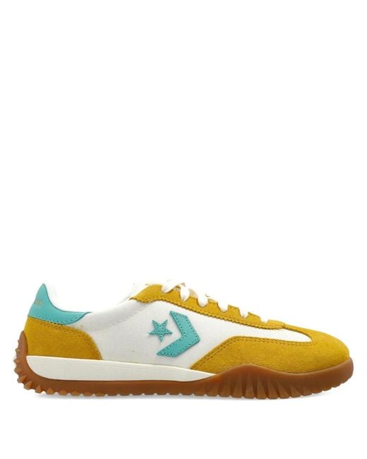 Converse Yellow Run Star Suede Sneakers