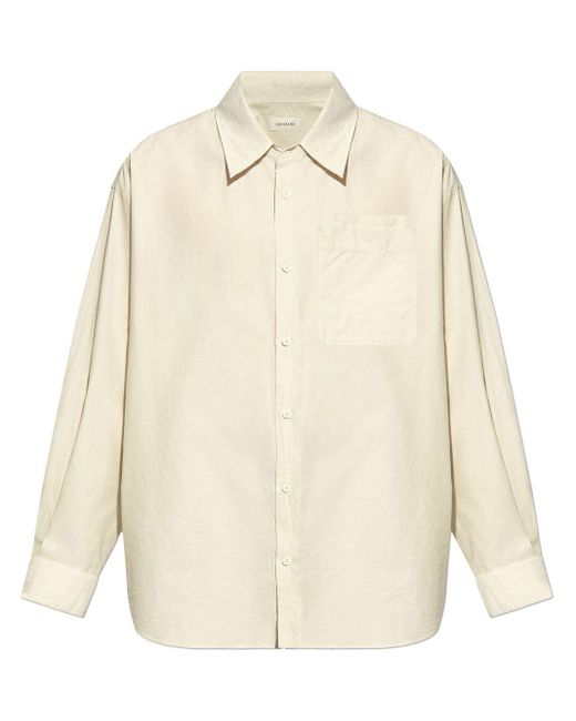 Lemaire White Long Sleeved Shirt for men