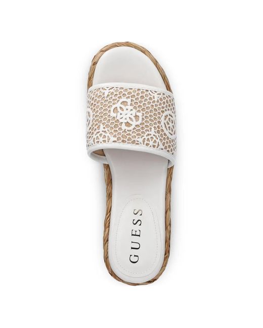 Guess White Binata Sandals