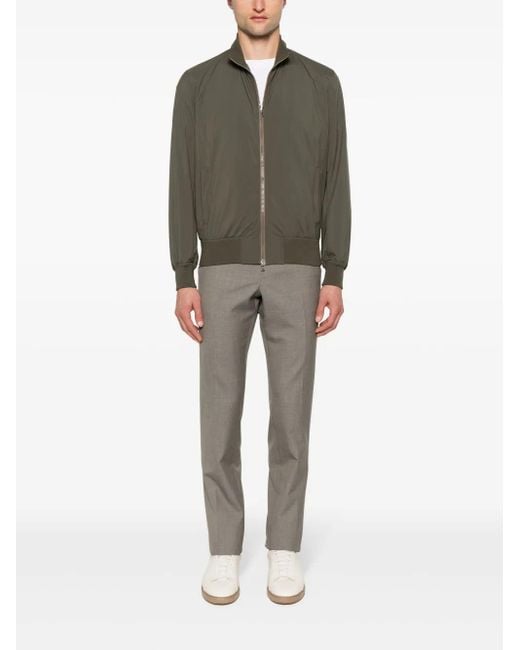 Barba Napoli Gray Fox Bomber Jacket for men