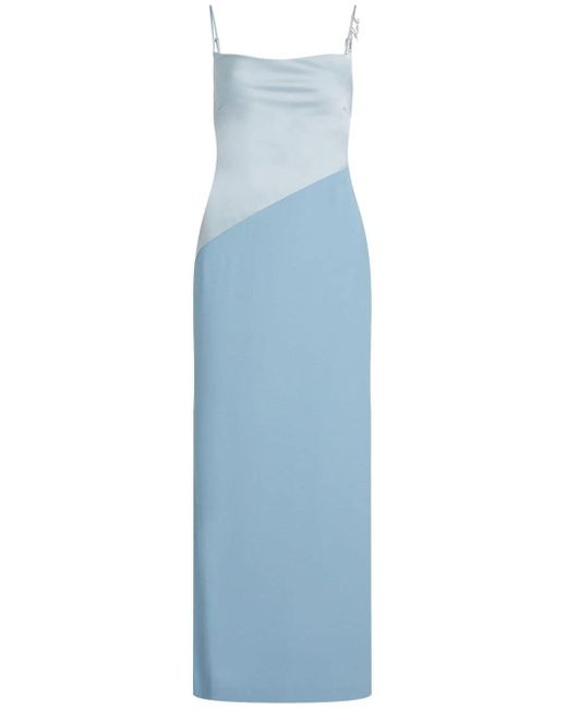 Karl Lagerfeld Blue Cowl-neck Midi Dress
