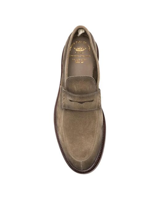 Officine Creative Brown Mocassins Sax/001 En Daim for men