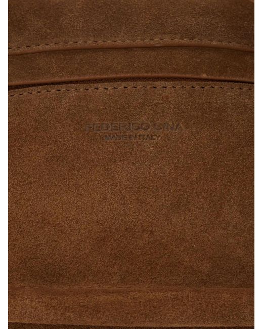 FEDERICO CINA White Torttelino Suede Tote Bag