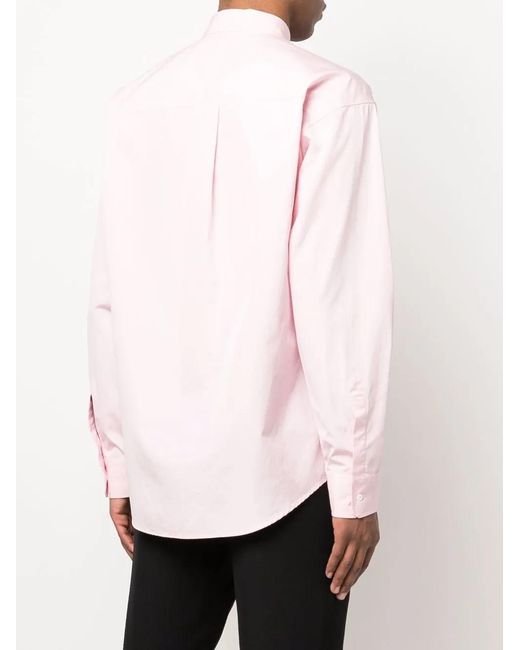 DSquared² Pink Logo-Print Long-Sleeve Shirt for men