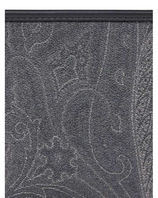 Etro Black Paisley-Pattern Messenger Bag for men