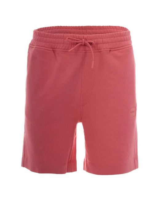 Boss Red Logo-Patch Track Shorts for men