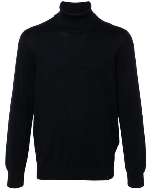 Maglione A Collo Alto di Fay in Blue da Uomo