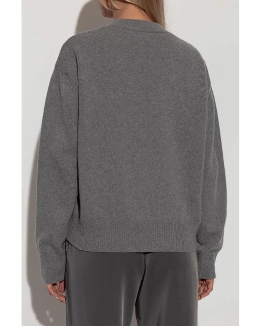 Samsøe & Samsøe Gray Sabirgitte V-Neck Sweater Clothing