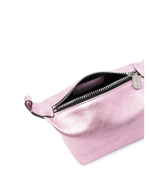 Eera Pink Tiny Moon Leather Tote Bag