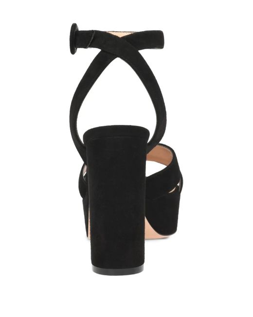 Gianvito Rossi Black Crossover Platform Sandals