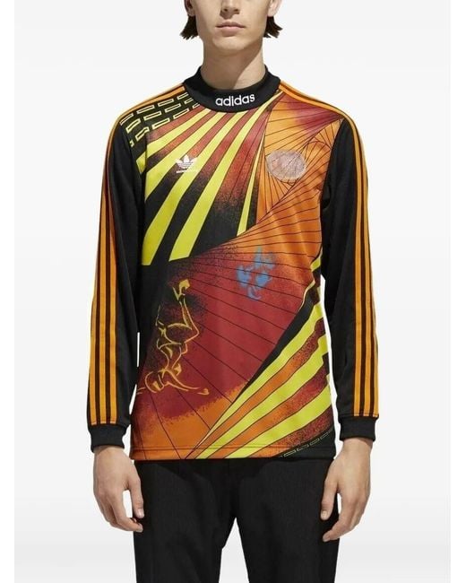 Adidas Black Na-Kel Long-Sleeve T-Shirt for men