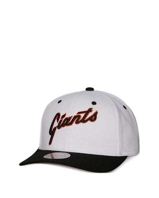 Mitchell & Ness White Evergreen Pro Embroidered Snapback Cap for men