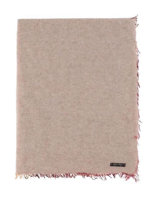 Faliero Sarti フリンジ カシミアスカーフ Brown