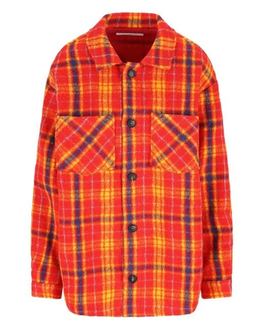 Giada Benincasa Red Karierte Hemdjacke