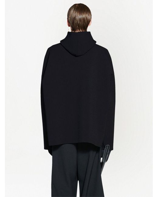 Balenciaga Black Drop-shoulder Hoodie for men