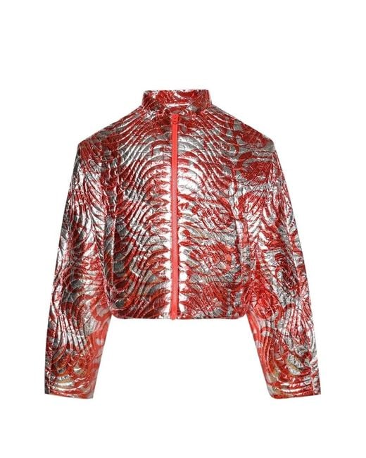 RRR123 Red Zip-Fastening Jacket for men