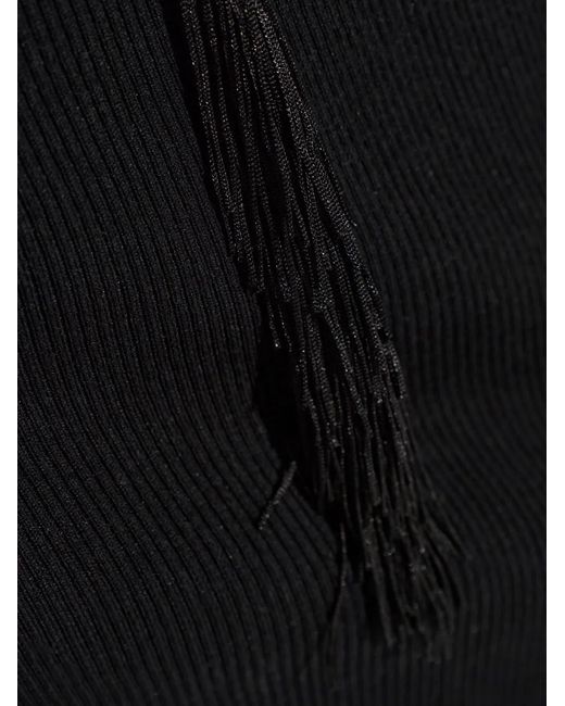 IRO Black Midi Fringe Dress
