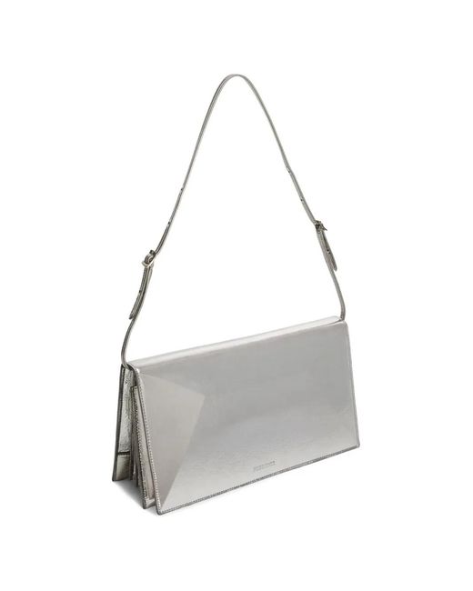 Jil Sander White File Medium Shoulder Bag