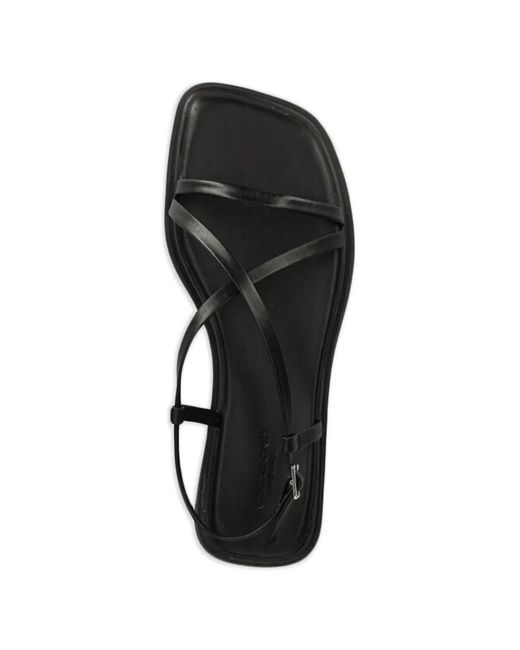 Vagabond Black Strappy Flat Sandals