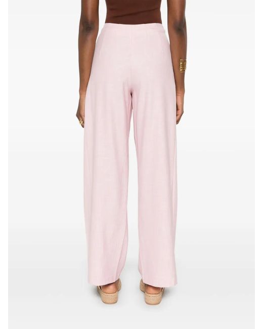 Maje Broek Met Geplooid Detail in het Pink