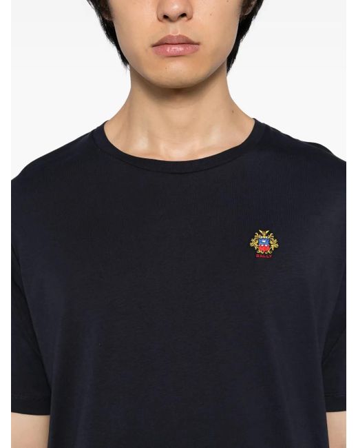 Bally Black Embroidered-Logo T-Shirt for men