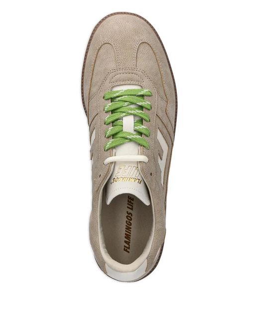 Flamingos Brown Burela Slim Logo Sneakers
