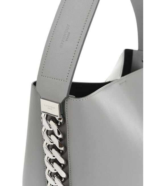 Givenchy White Leather Shoulder Bag With Chain Detail