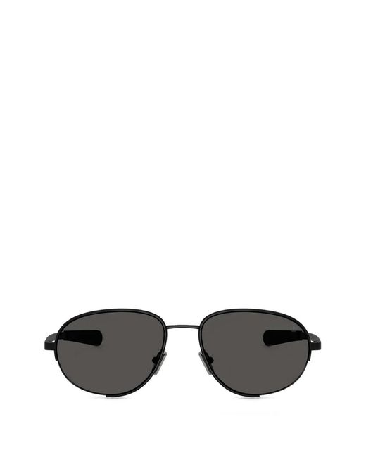 Moncler Black Matte Circuit Round-Frame Sunglasses