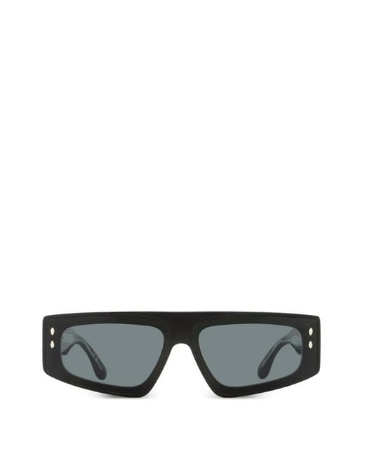 Isabel Marant Gray Geometric-Frame Sunglasses