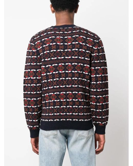 A.P.C. Blue John Merino-Wool Pullover for men