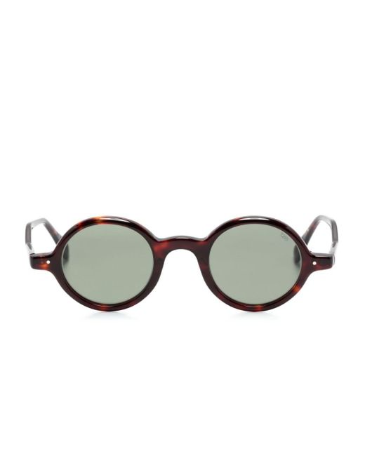 Eyevan 7285 Brown Round-frame Sunglasses