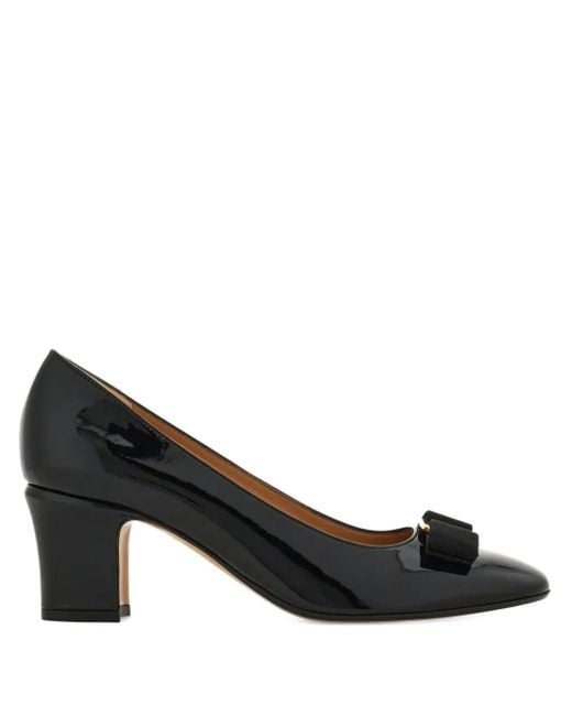 Ferragamo Black Vara Bow-Detail Pumps