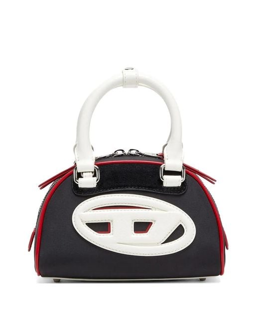 DIESEL Black 1Dr Dome Colour-Block Small Bowling Bag