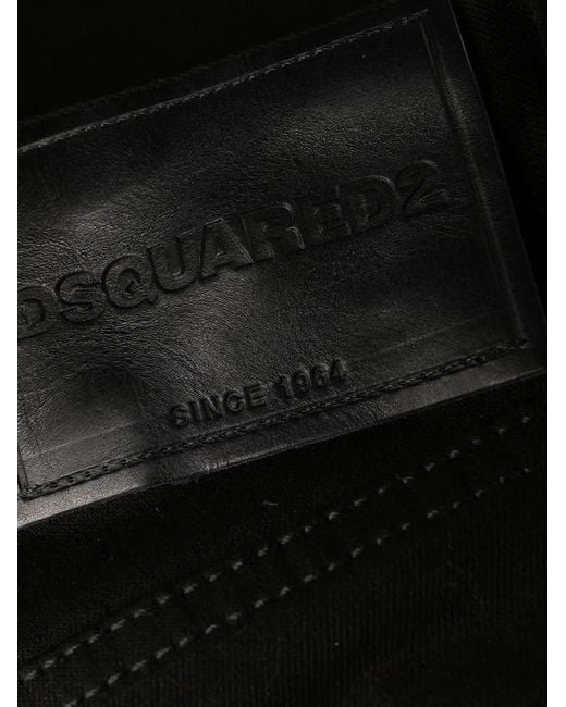 DSquared² Split-Cuff Flared Jeans in het Black