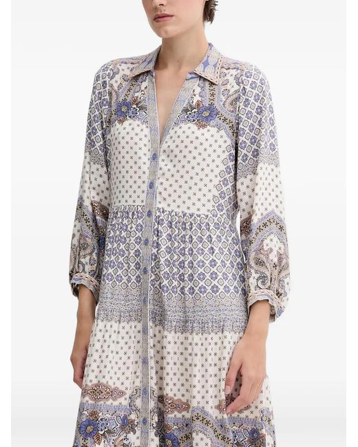 Hale Bob White Zora Floral Maxi Dress