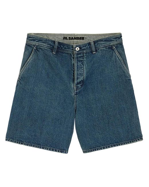 メンズ Jil Sander ストレート デニムショーツ Blue