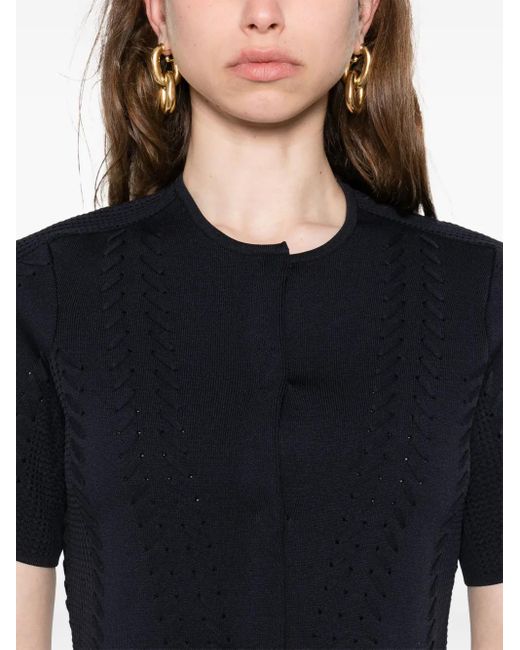 Maje Blue Cropped Cardigan