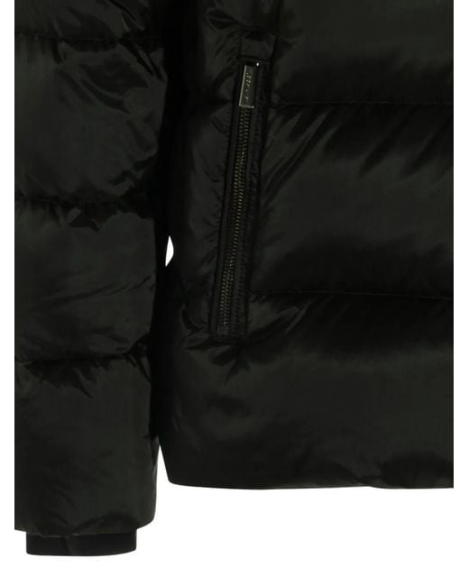 Moorer Black Padded Hooded Jacket for men