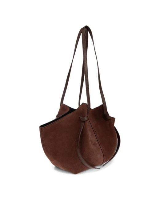 Yuzefi Brown Medium Mochi Suede Tote Bag