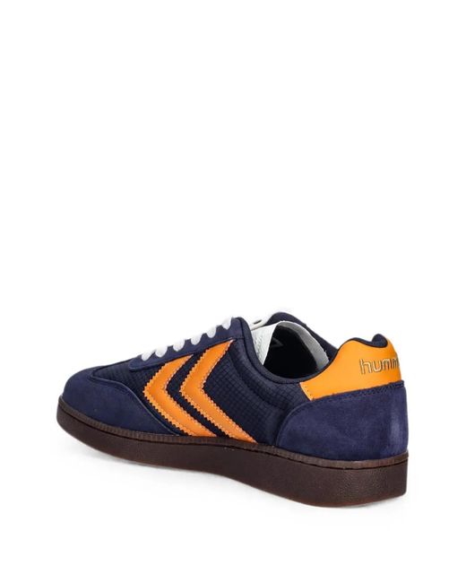 Hummel Blue Vm78 Lace-Up Sneakers for men