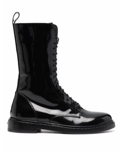 Le Silla Black Sama Lace-Up Boots